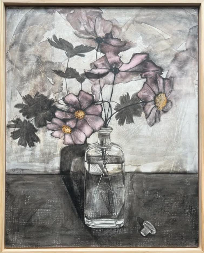 " Cosmos in a Glass Bottle " Original Artwork by Michelle Steven