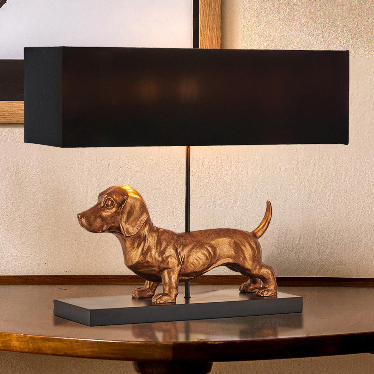Dachshund Resin Table Lamp