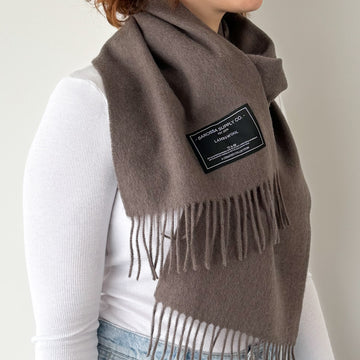 Lambswool Scarf by Barossa - Taupe