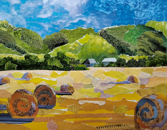 Anjee Du Terreau - "Golden Bales" 38x30