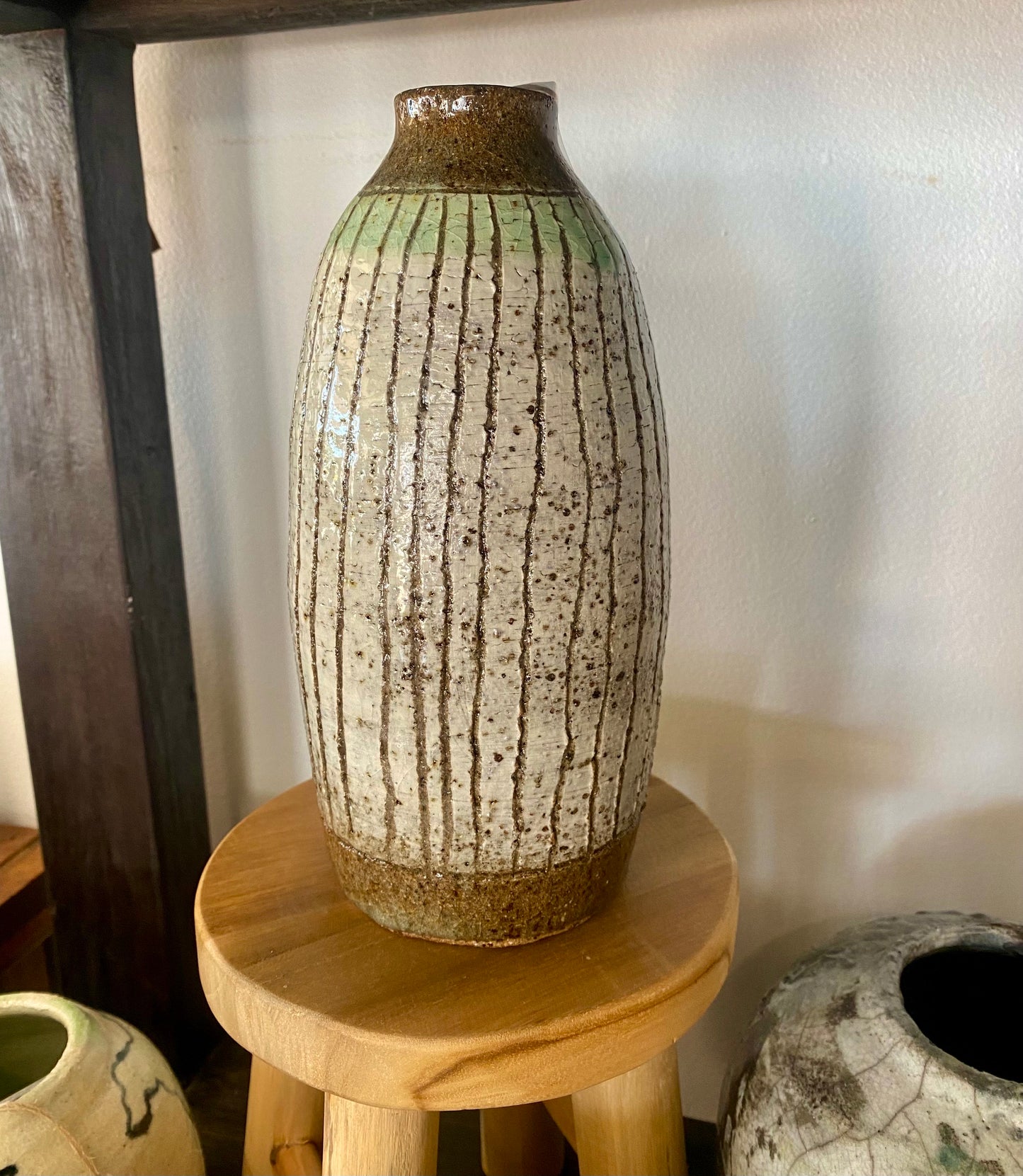 ClayCat - Striped Vase #9