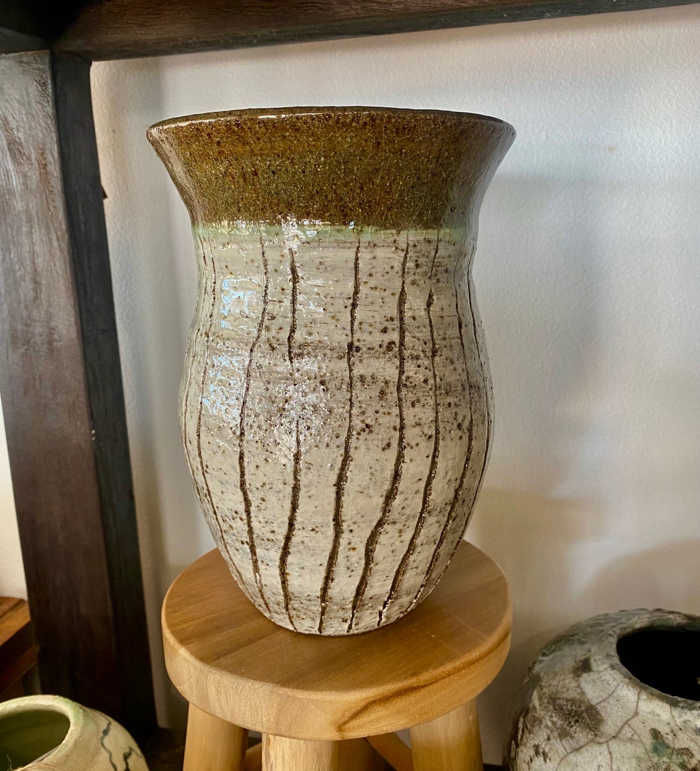ClayCat - Stripped Vase #8