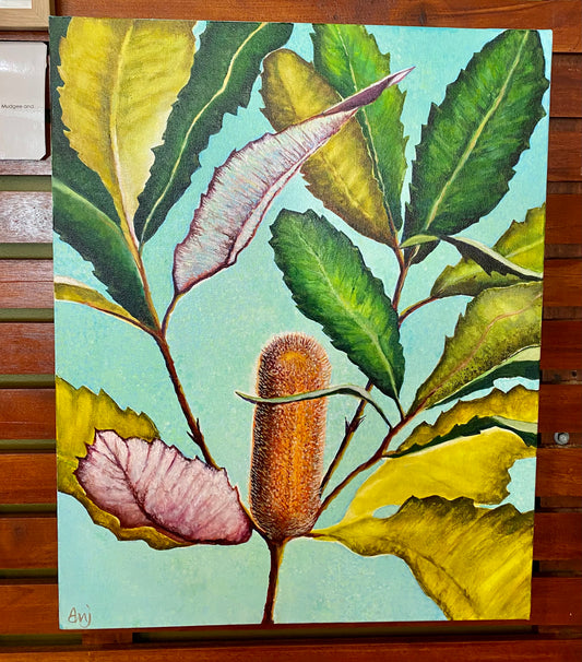 Anjee Du Terreau Hand Painted Canvas - "Banksia 2" 40x50