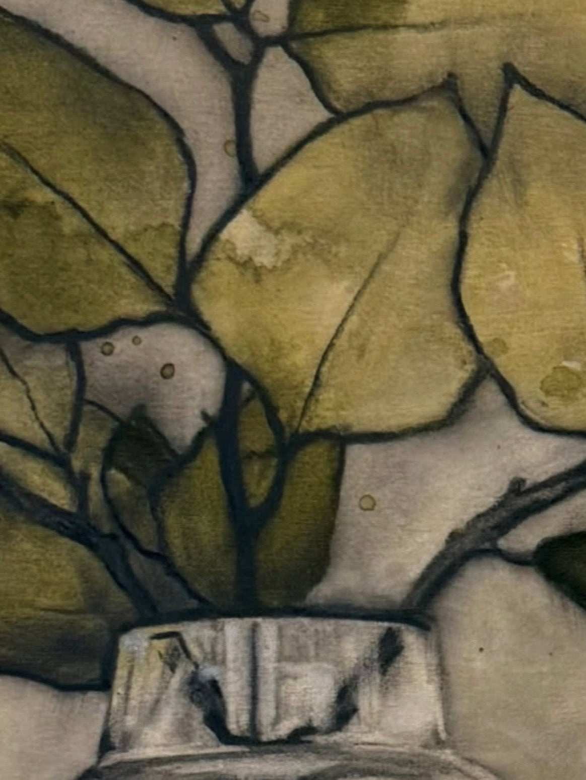 Michelle Steven Original - " Eucalyptus, Glass, Clay & Ink "