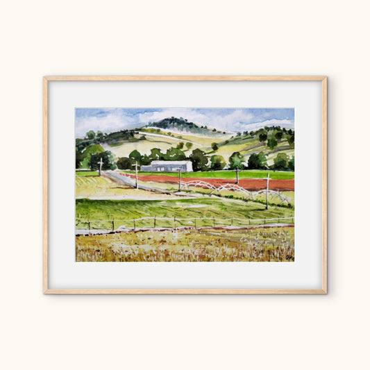 Anjee Du Terreau Hand painted Artwork - "Earthlines" 28x23