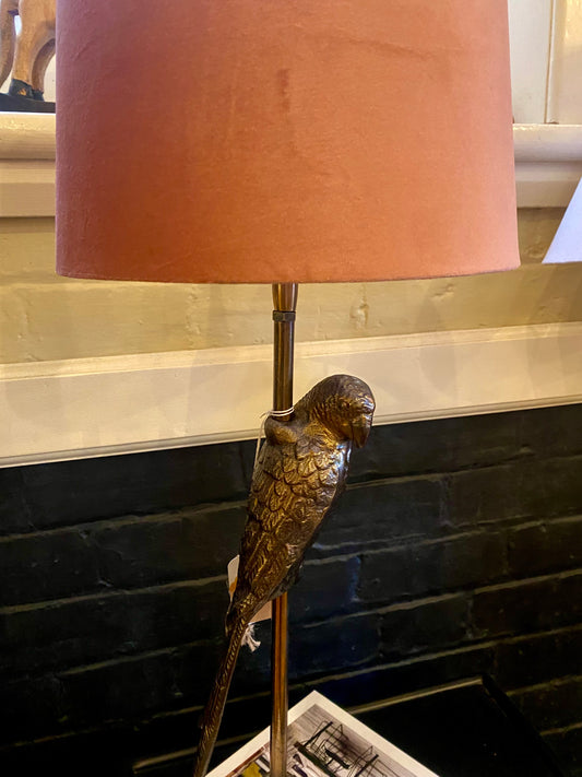 Antique Gold Parrot Lamp