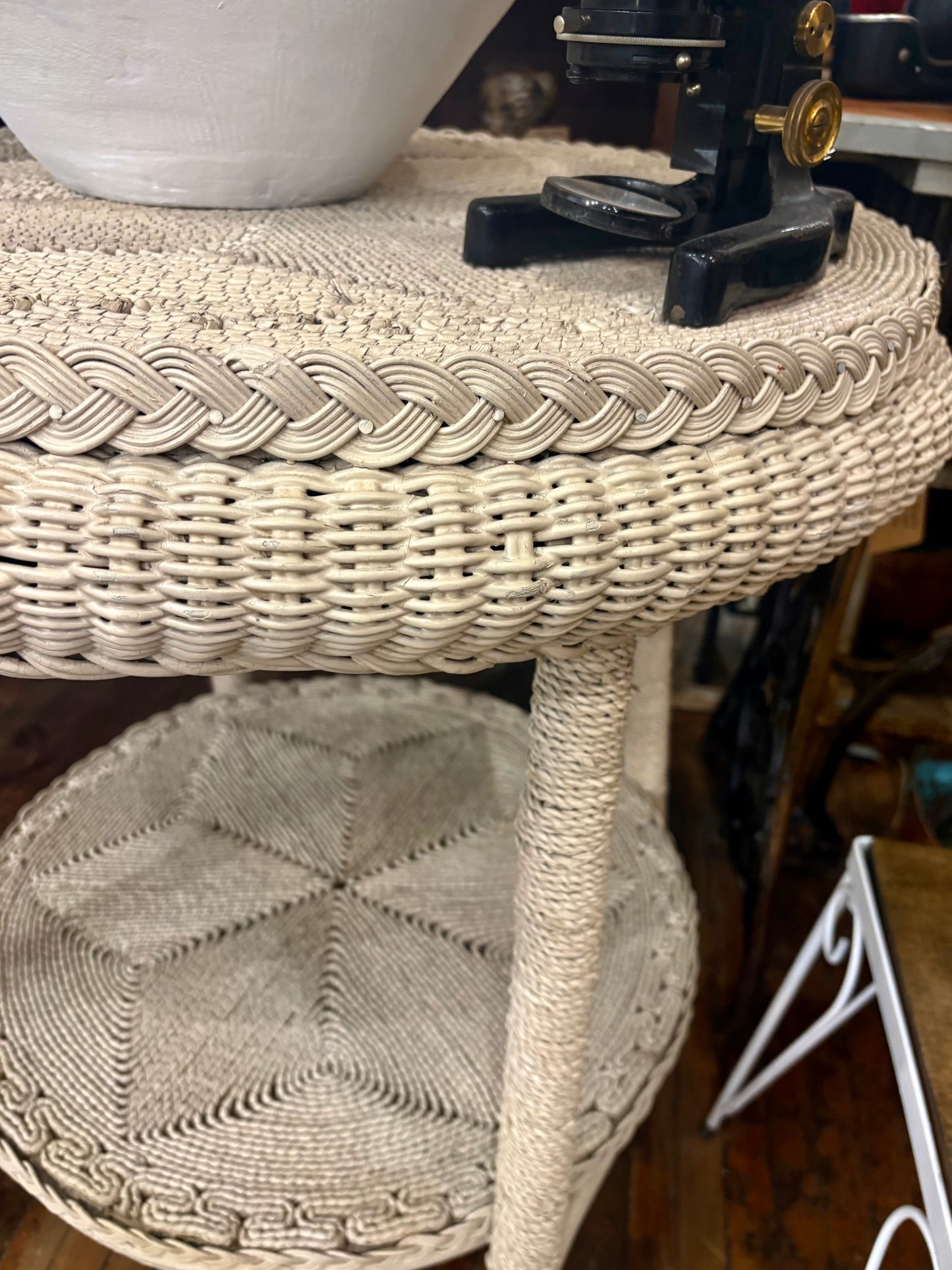 Vintage Bird - Vintage Cane Side Table