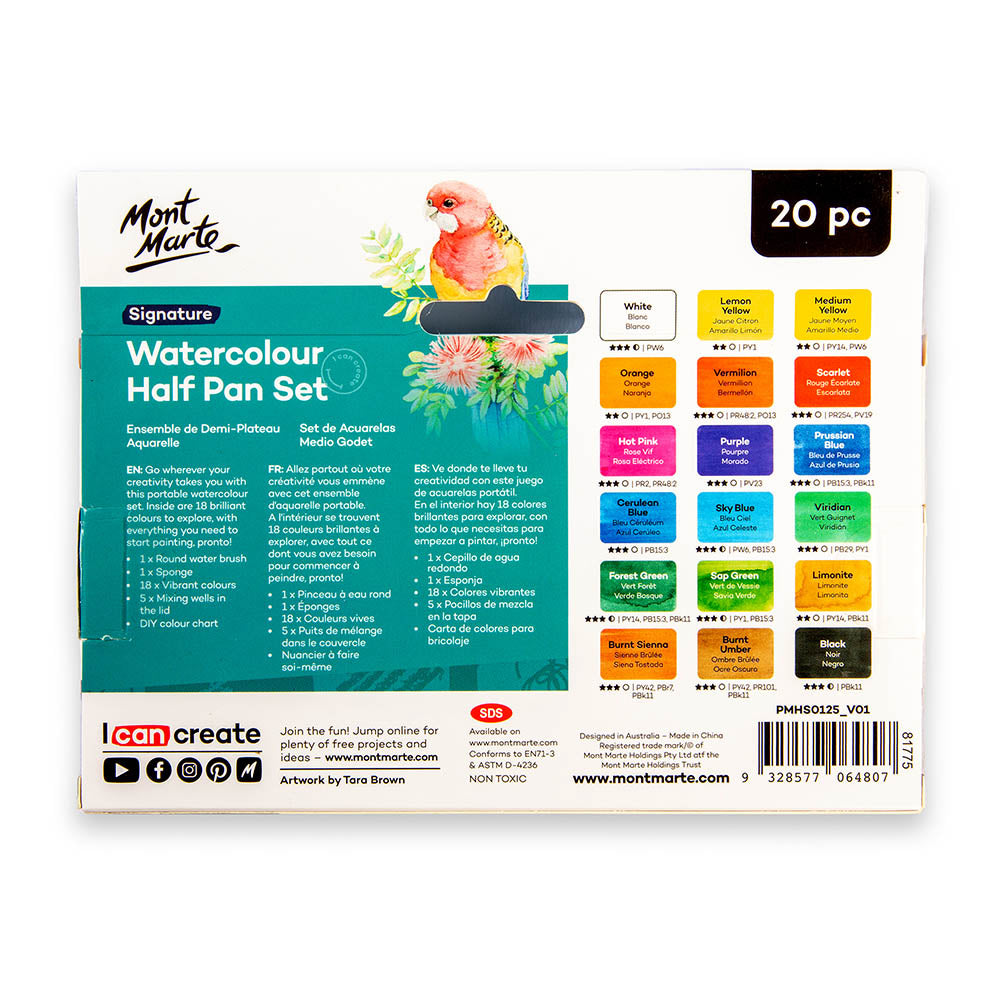 Watercolour Half Pan Set Signature 20pc