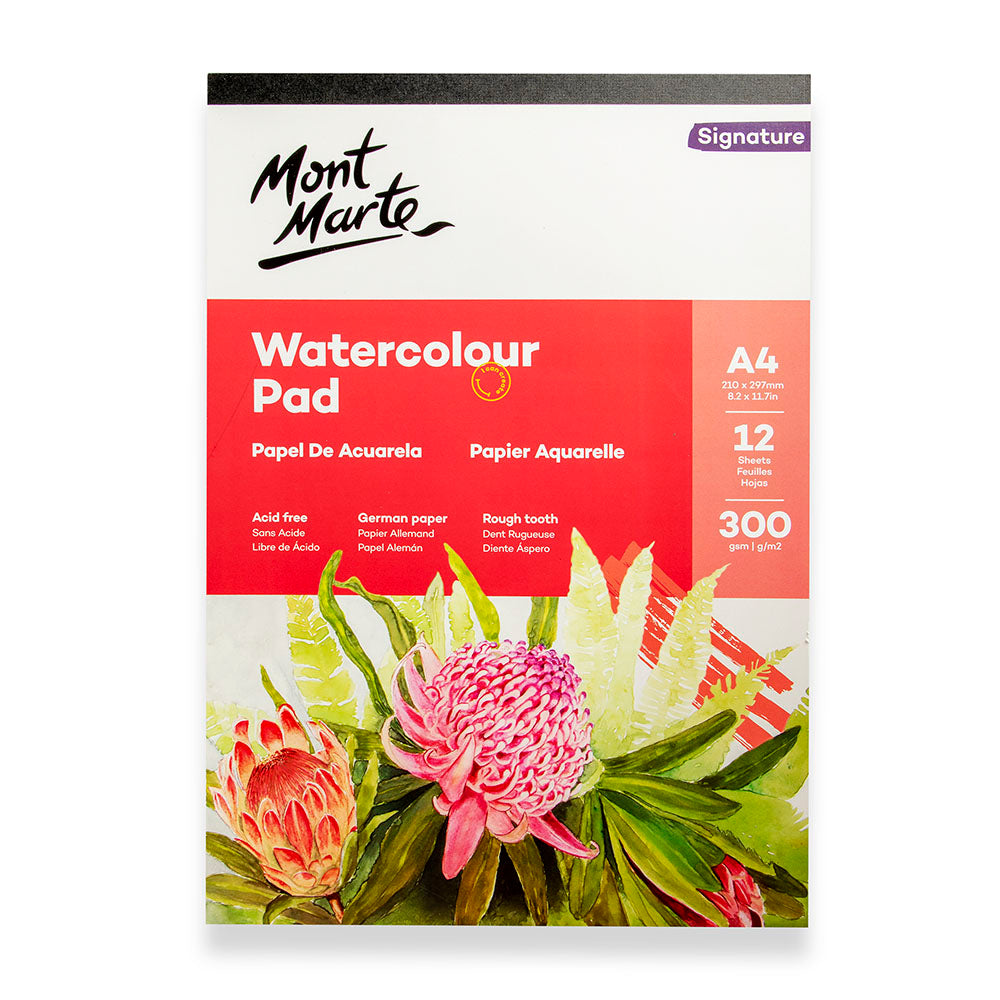 Watercolour Pad Signature A4 12 Sheet 300gsm