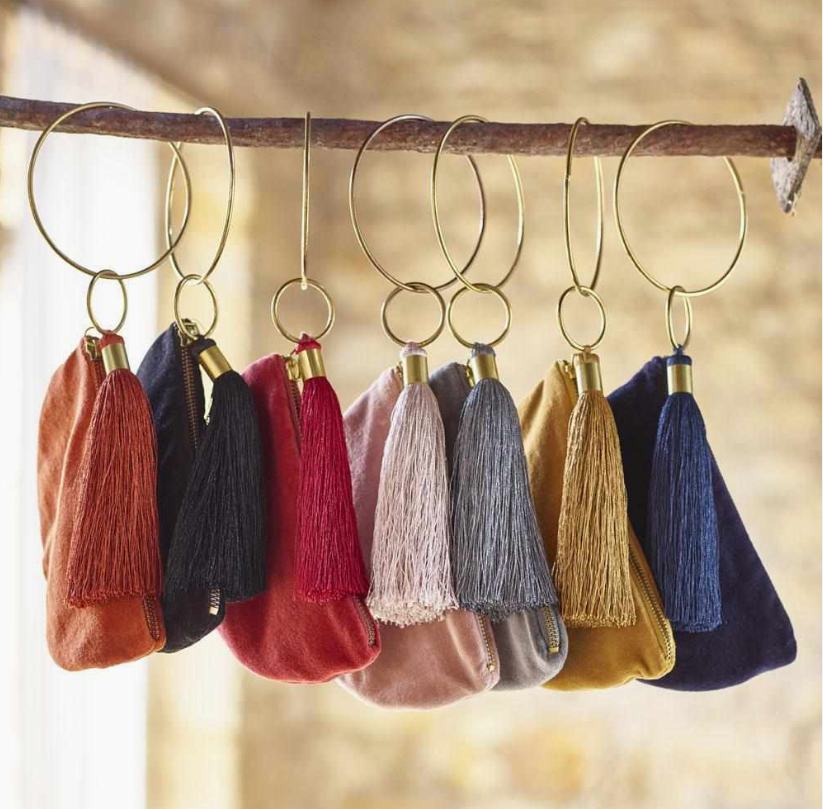 Velvet Bangle Purse - Slate