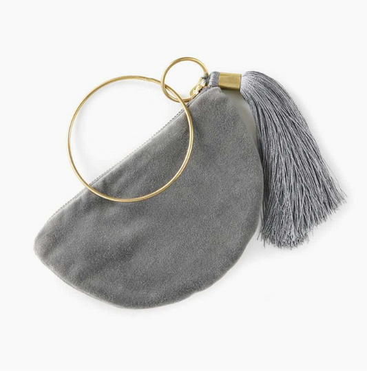 Velvet Bangle Purse - Slate