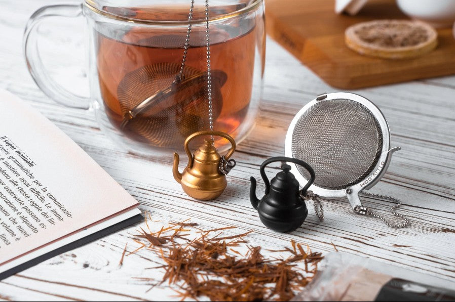 Tea Infuser - Gold Teapot