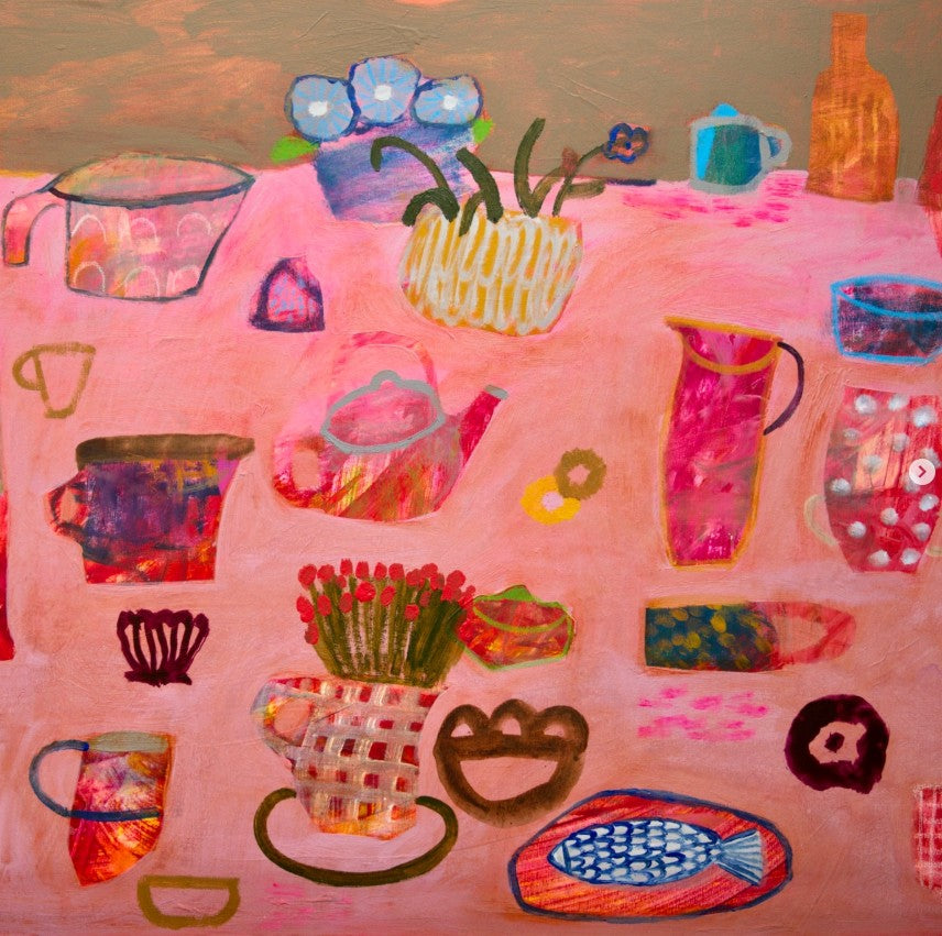 Holly Eva Original Artwork - "Party Table"