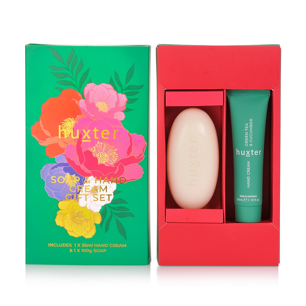 Huxter Soap & Hand Balm Gift Box | Green Tea and Cucumber