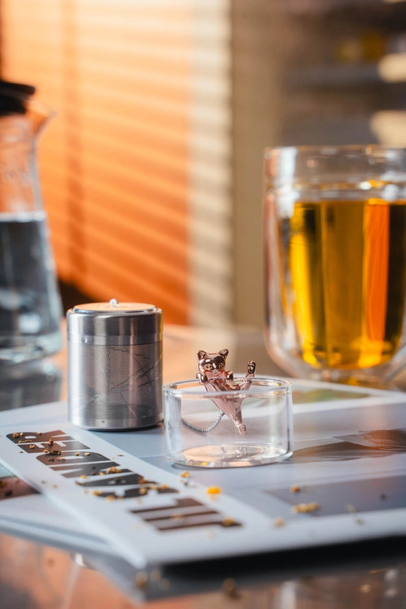Tea Infuser Loose Leaf Tea Cylinder Cheeky Cat