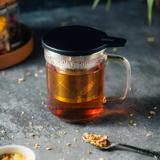 Desktop Tea Mug with Stainless Steel Infuser 13.5oz / 400ml