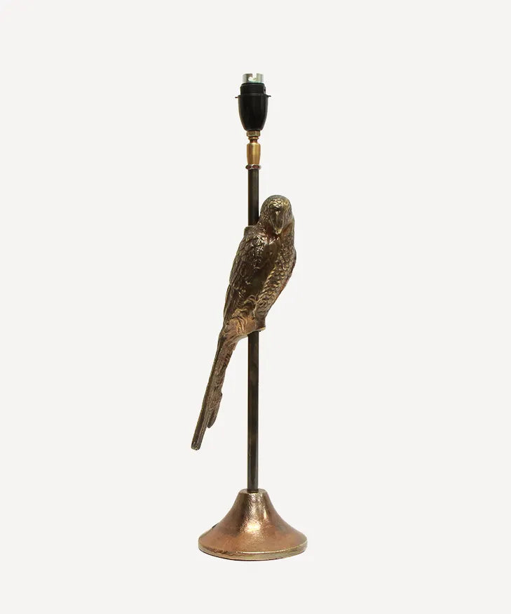Antique Gold Parrot Lamp