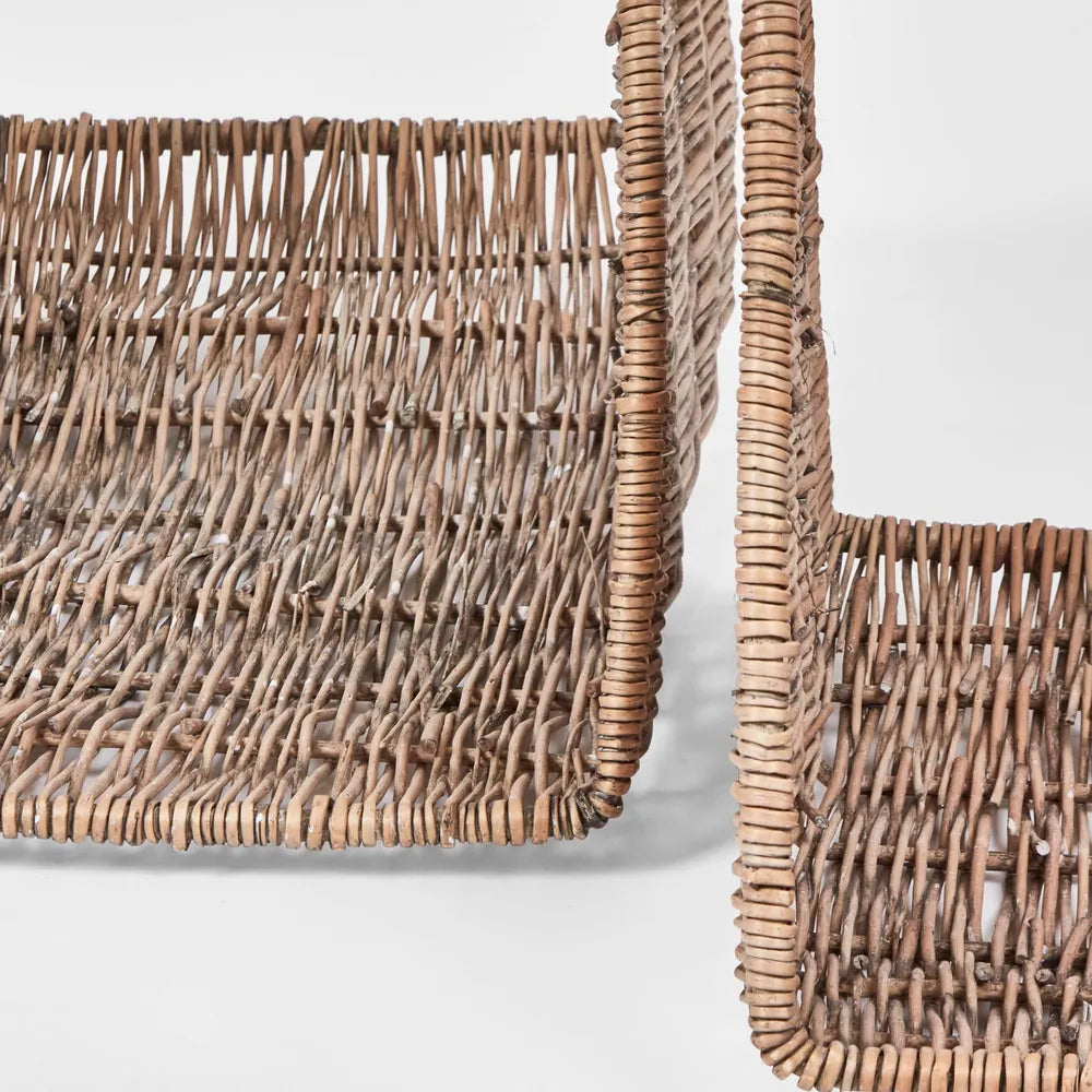 Willow Firewood Holder - Set of Two
