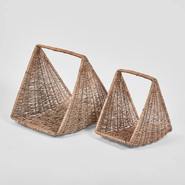Willow Firewood Holder - Set of Two