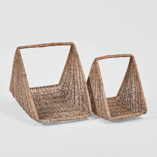 Willow Firewood Holder - Set of Two