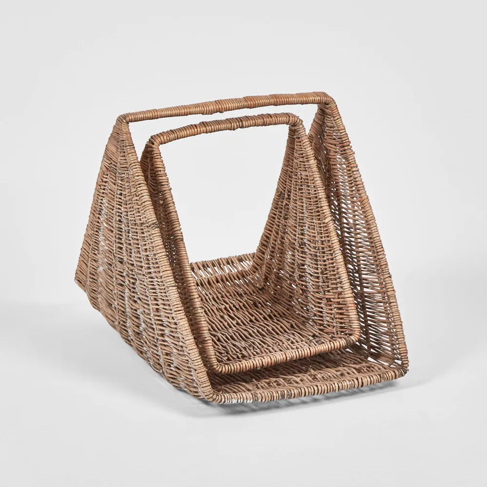 Willow Firewood Holder - Set of Two