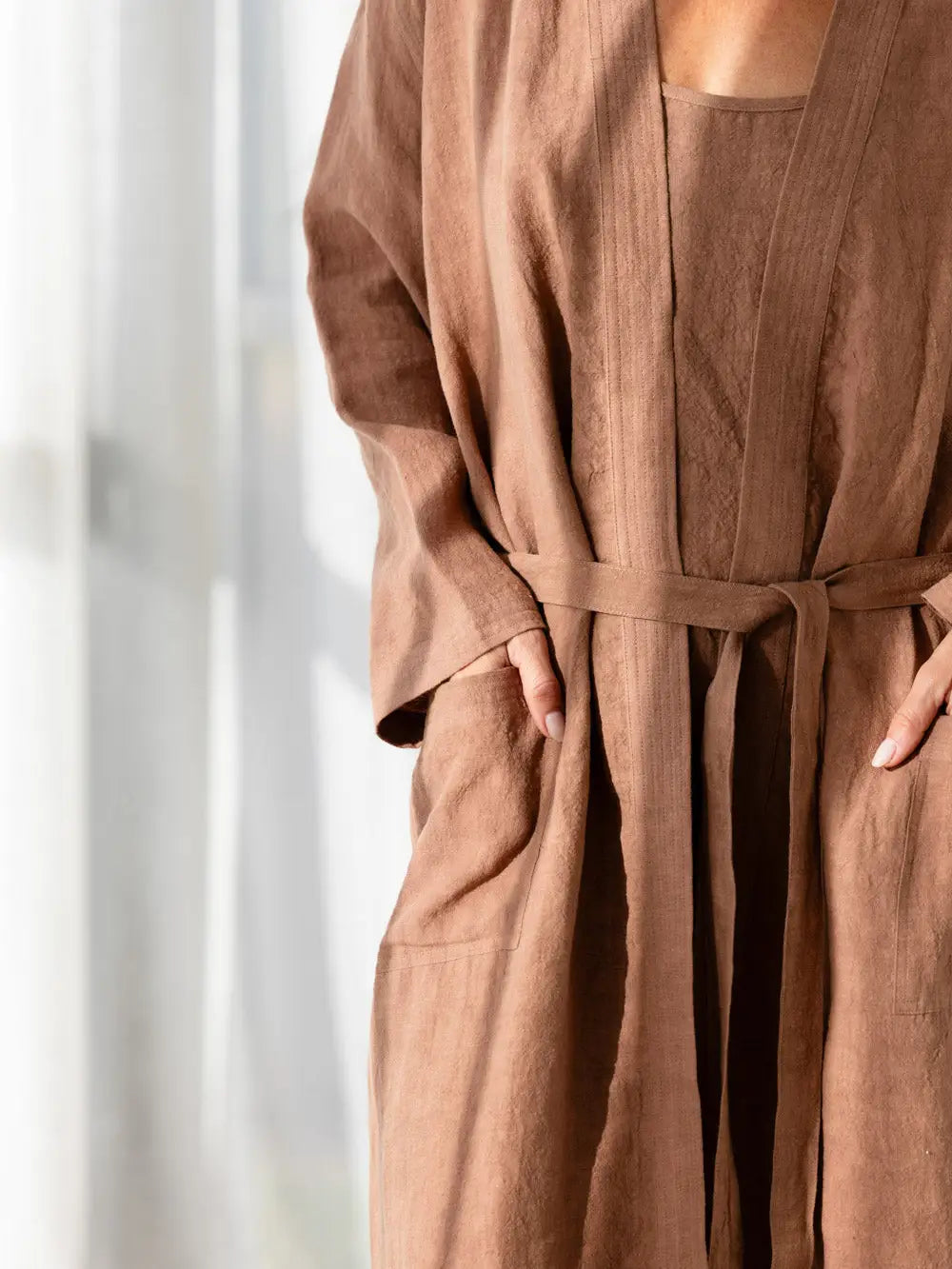 Fundamental Linen Robe - Clay