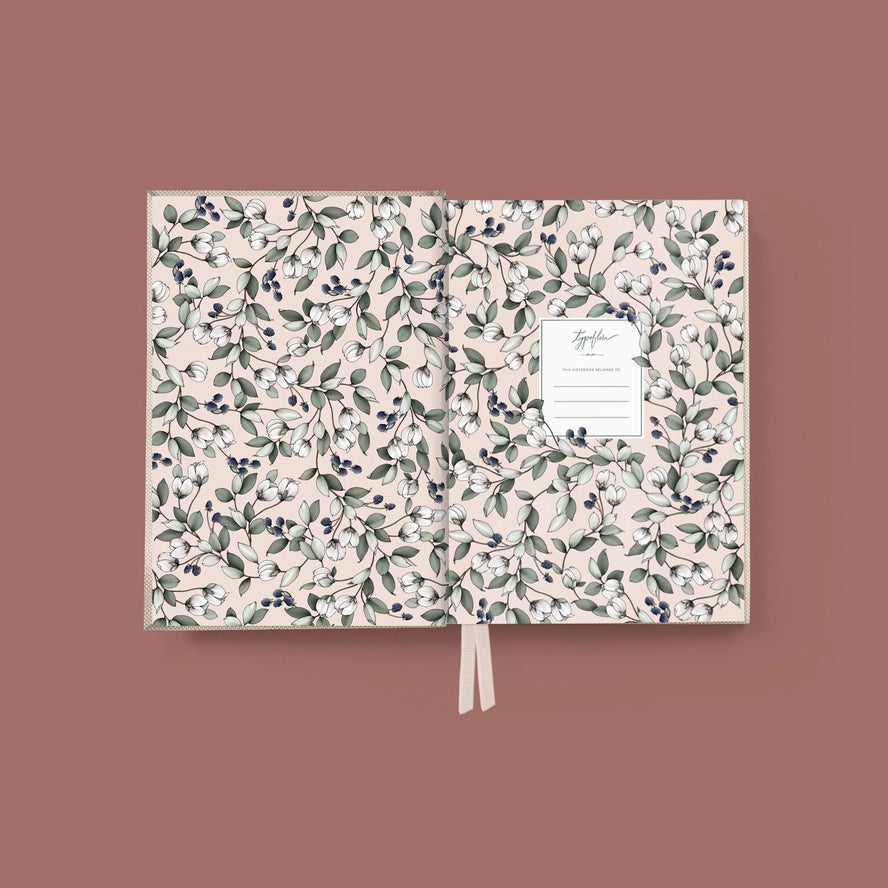 Waratah Linen Lined Journal