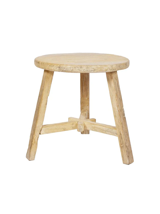 Utuma Round Elm Stool