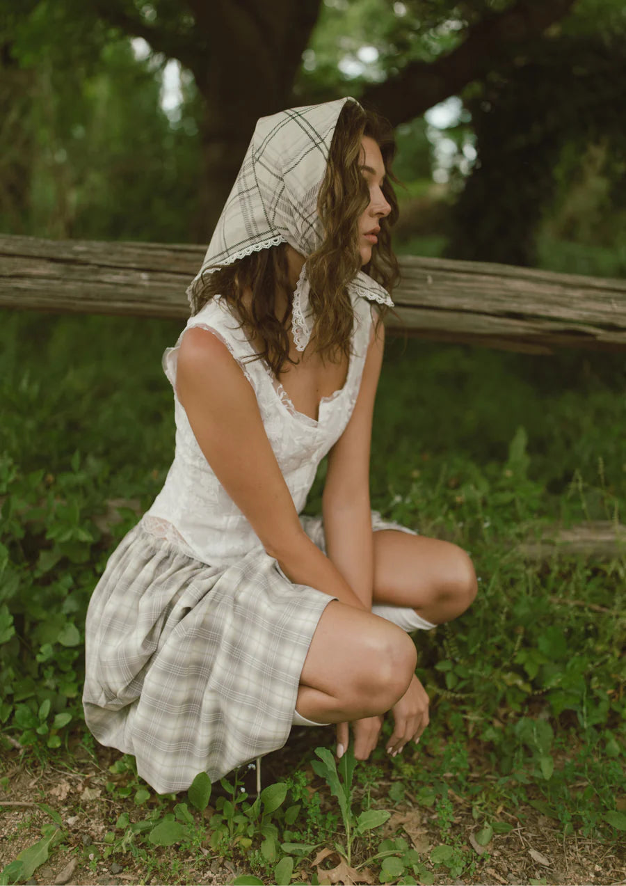 Whitney Spicer Silk Bandana - Pasture Plaid