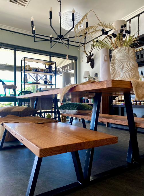 MBT Timber Designs - Hand Made Dining Table with Benches