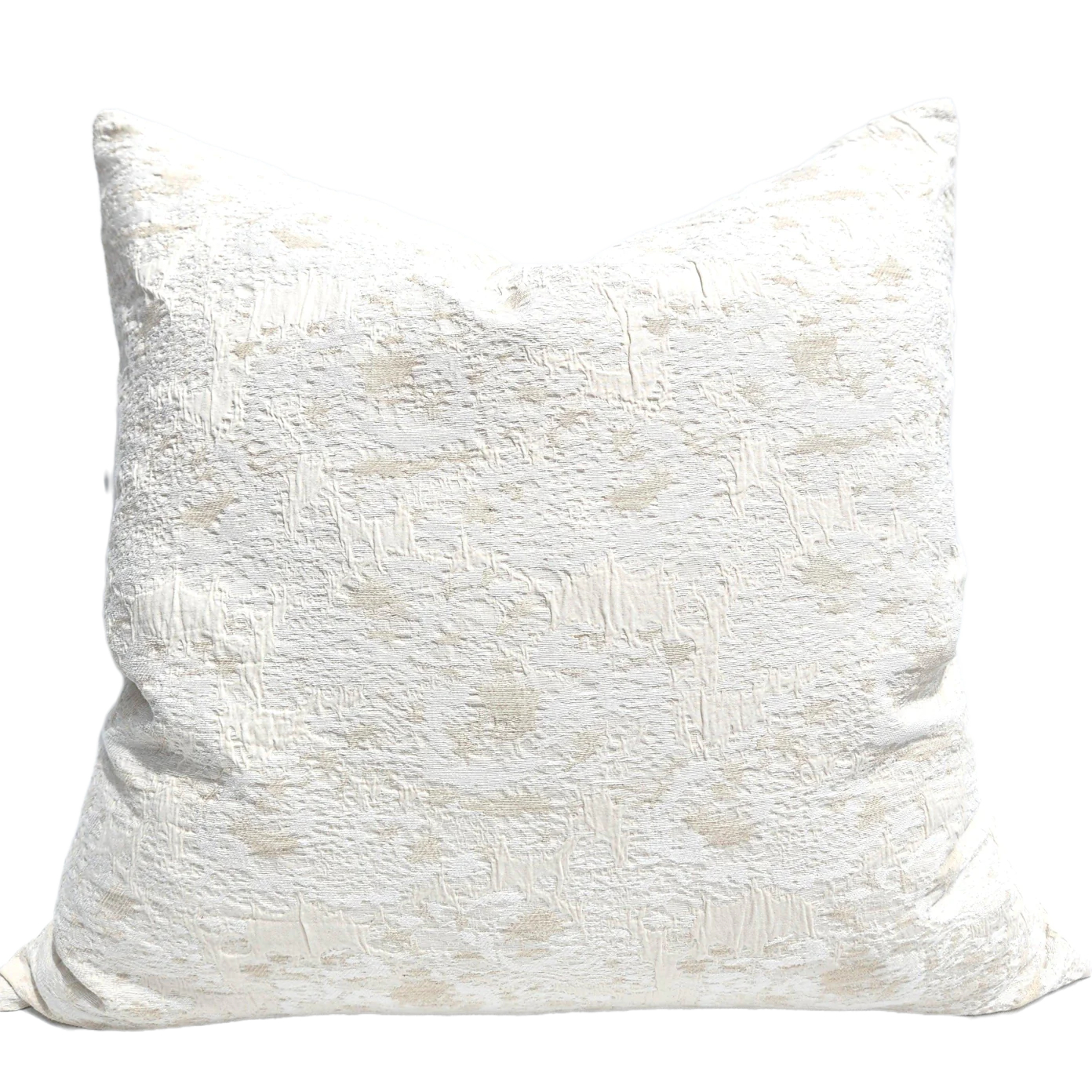 Moss Linen Cotton Cushion 55cm Square Feather Filled - Beige