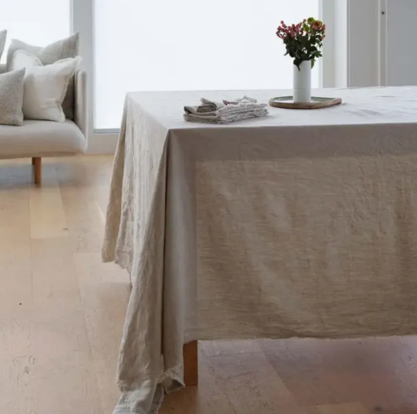 Eadie Linen Tablecloth - Natural