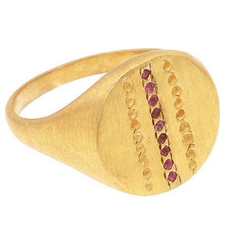 Pink Tourmaline Carmen Signet Ring