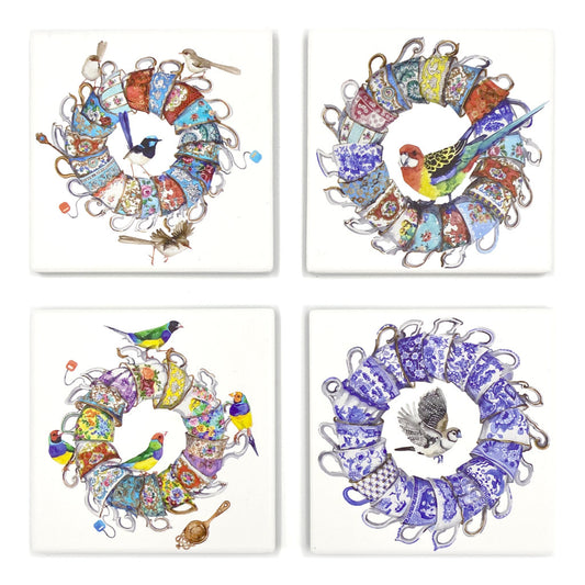 Denise Faulkner Watercolours - Ceramic Coaster Set