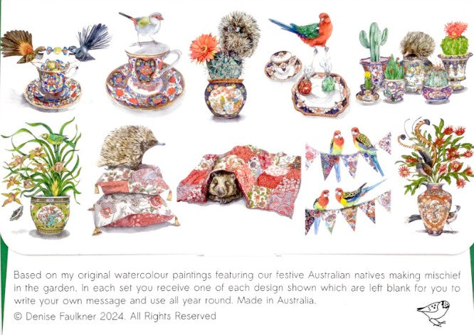 Denise Faulkner Watercolours; Colours of Christmas Ten Card Mixed Set