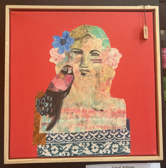 Holly Eva Original Artwork " Warrior Woman with Bird"