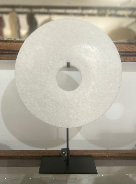 White Marble Disc Med