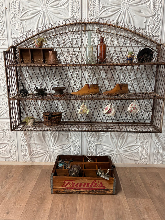 Vintage Wirework Wall Shelf
