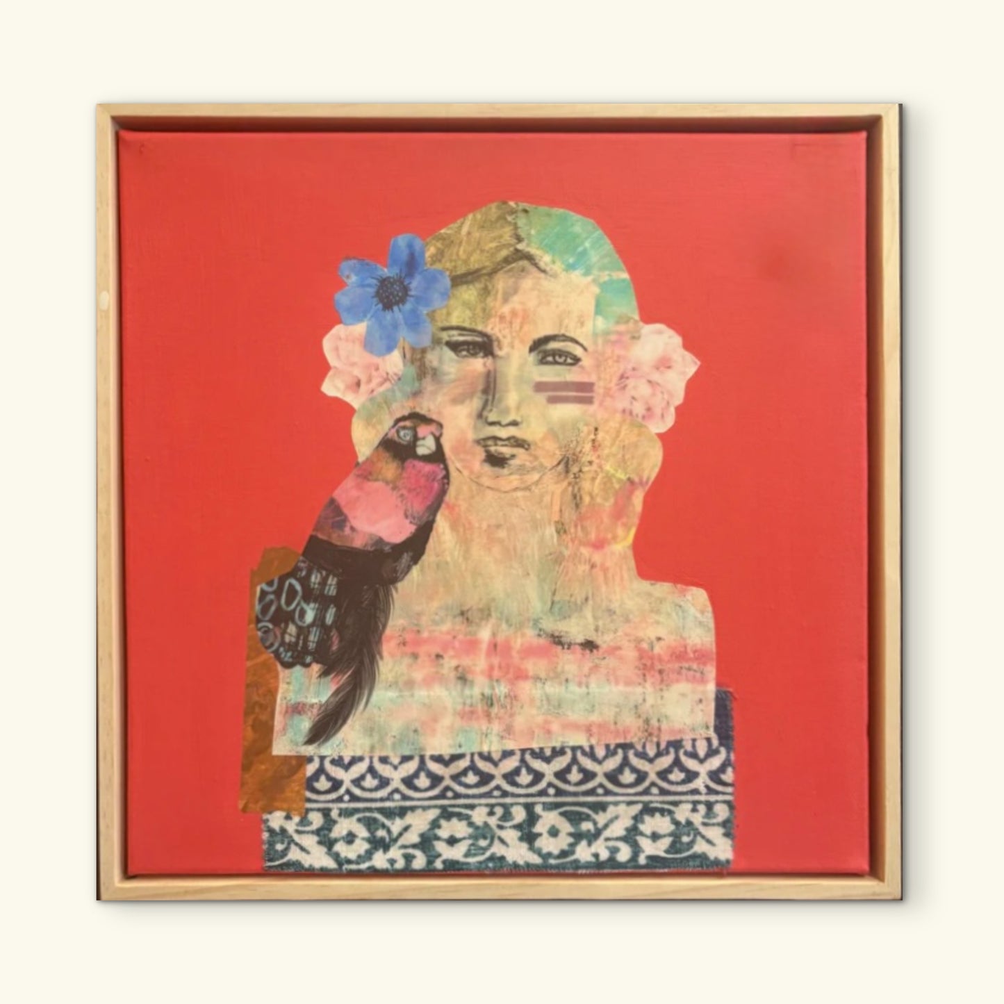 Holly Eva Original Artwork " Warrior Woman with Bird"