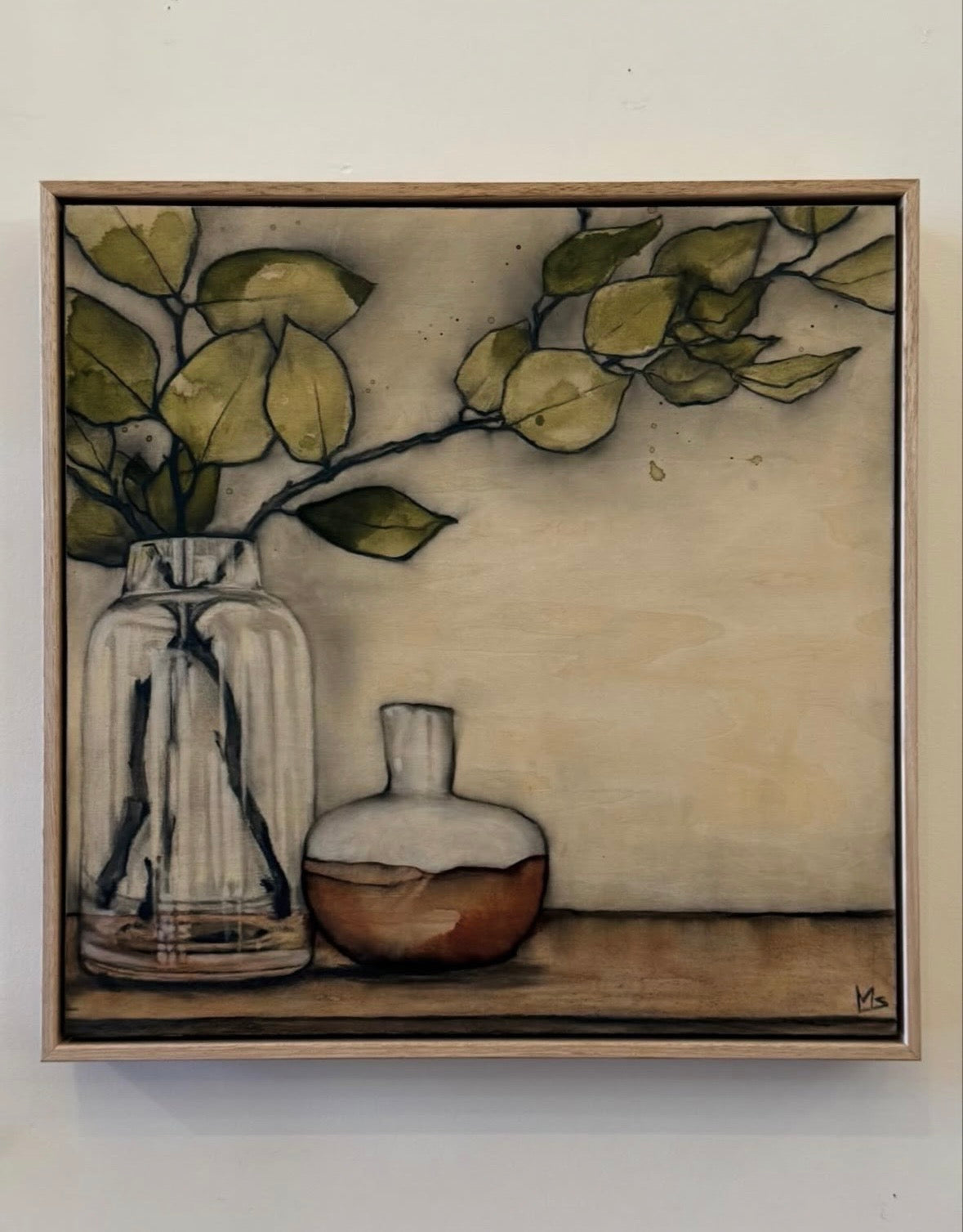 Michelle Steven Original - " Eucalyptus, Glass, Clay & Ink "