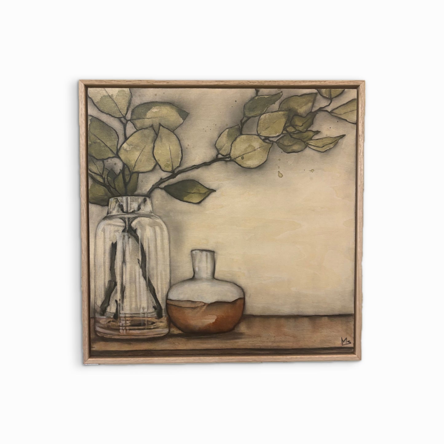 Michelle Steven Original - " Eucalyptus, Glass, Clay & Ink "
