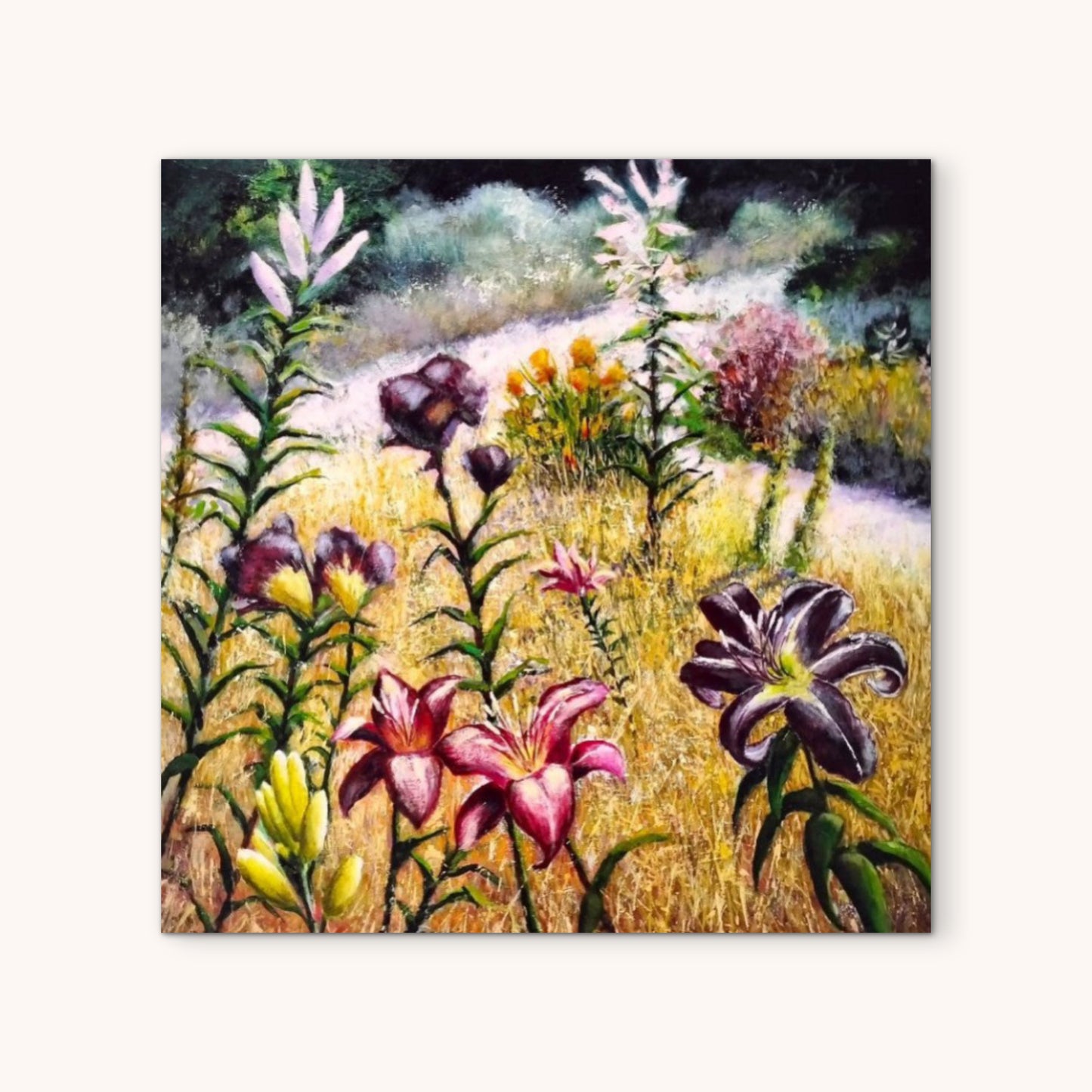 Anjee du Terreau Original Acrylic- "Day of the Lilies"