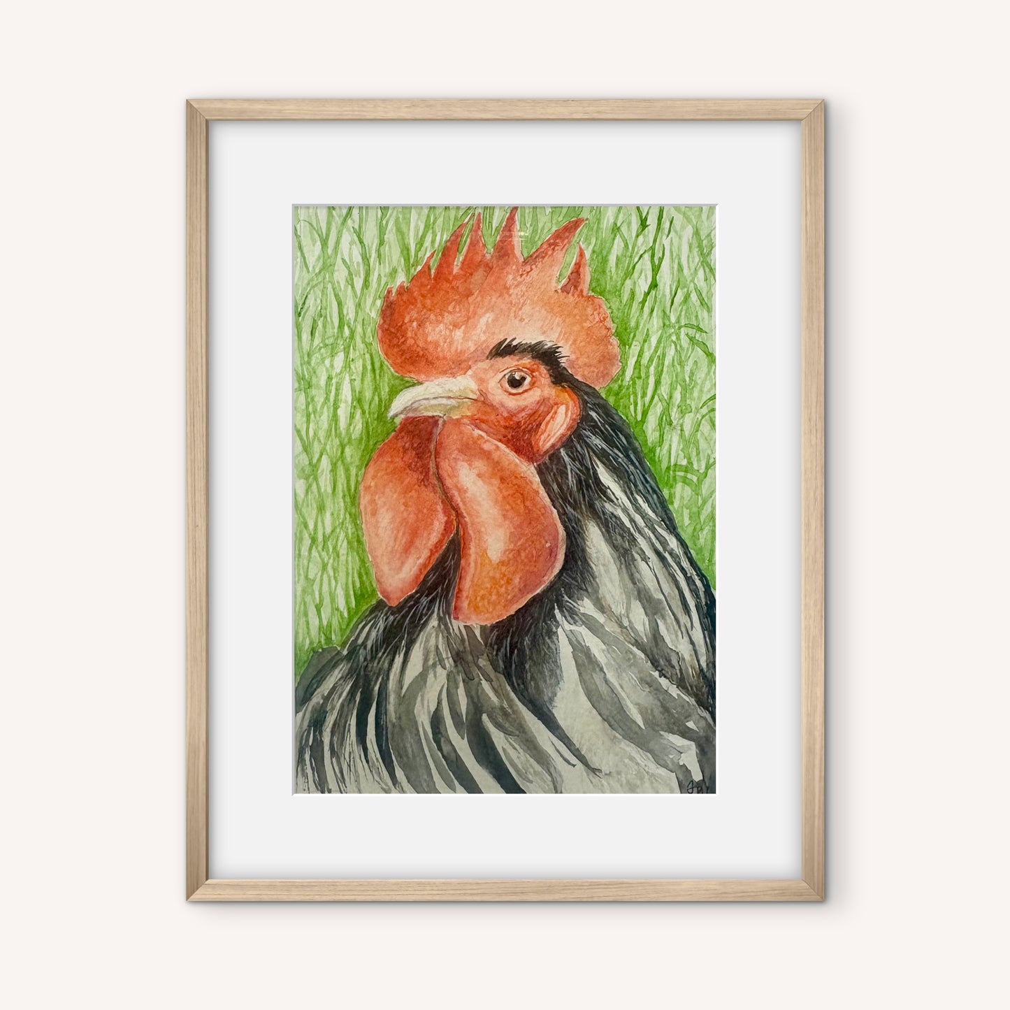 Anjee Du Terreau Original Watercolour -  "Beady Eye" 28x22cm