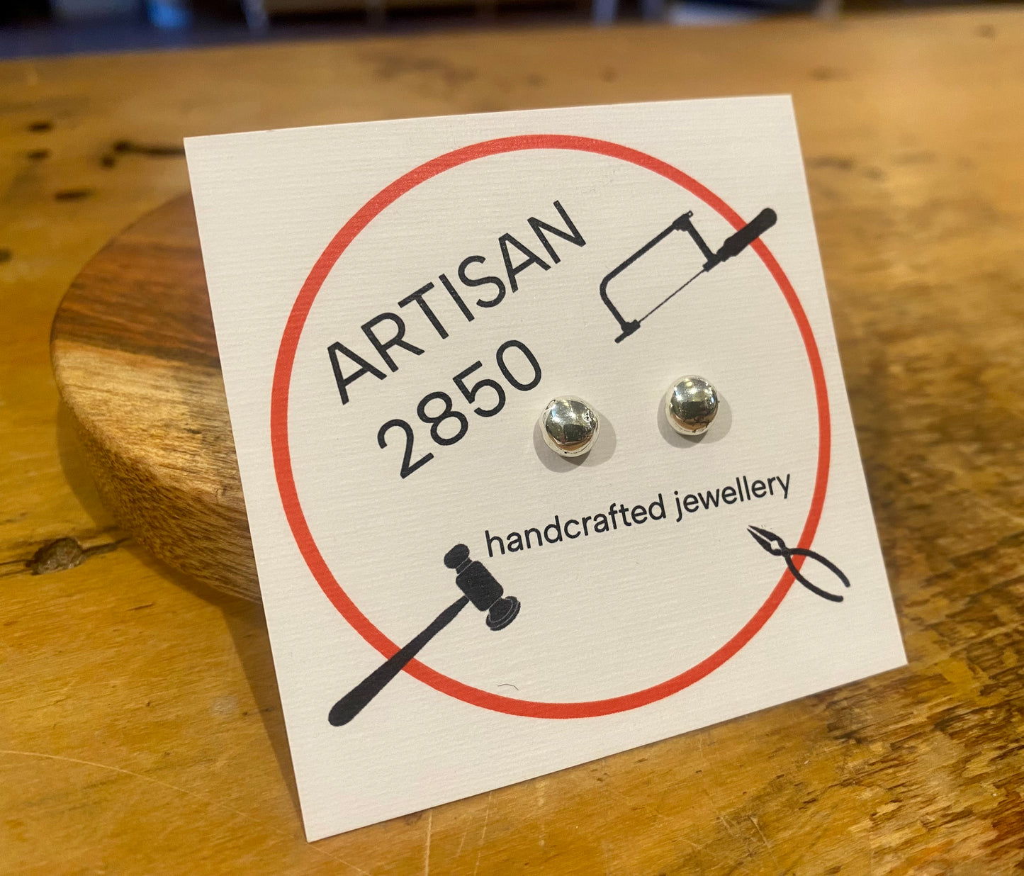 Artisan 2850 - Silver Pebble Studs