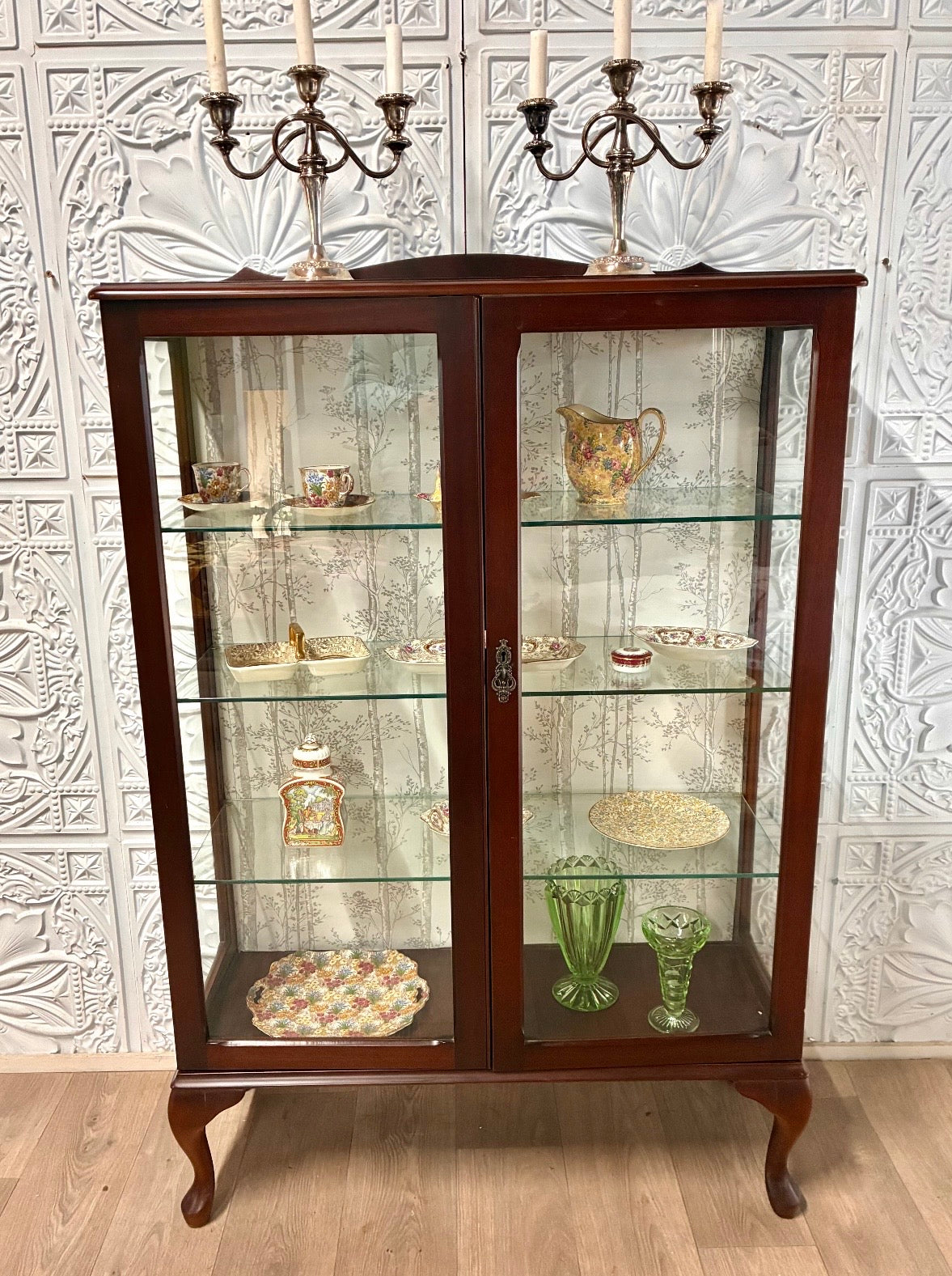 Vintage Bird - Glass Display Cupboard