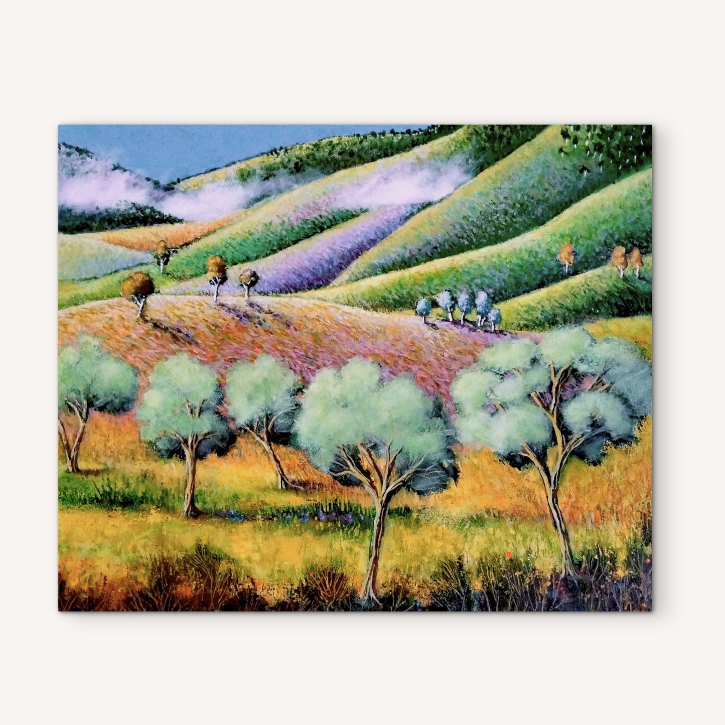 Anjee Du Terreau Original Acrylic -  "Folded Hills" 50 x 60cm