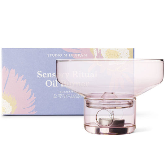 STUDIO MILLIGRAM - LIMITED EDITION - GLASS OIL BURNER - ROSE