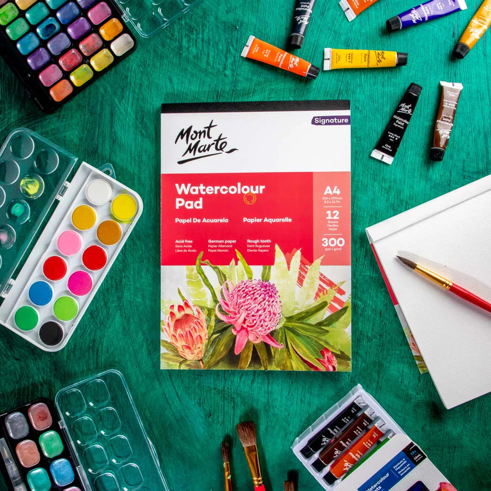 Watercolour Pad Signature A4 12 Sheet 300gsm