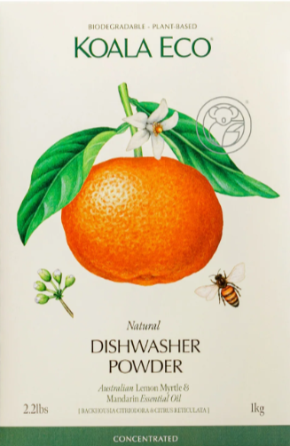 Dishwasher Powder Lemon Myrtle, Mandarin Essential Oil