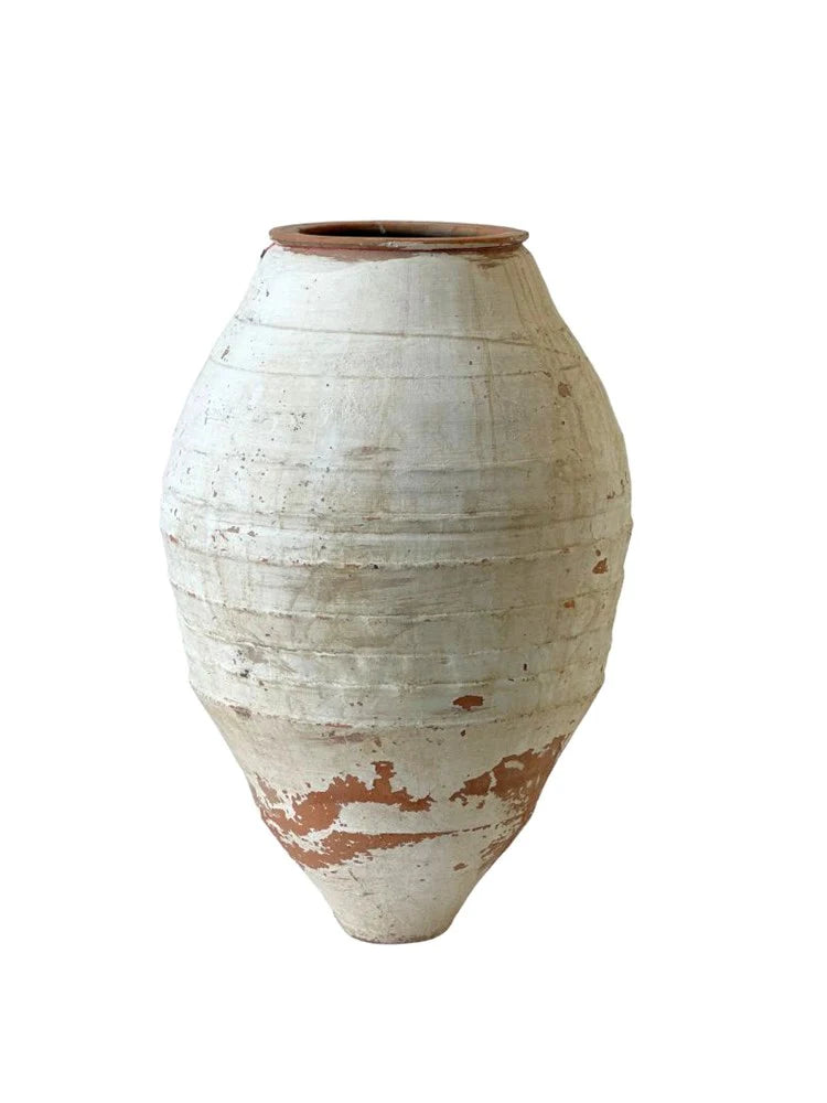 Large Turkish Odemis Pot | White